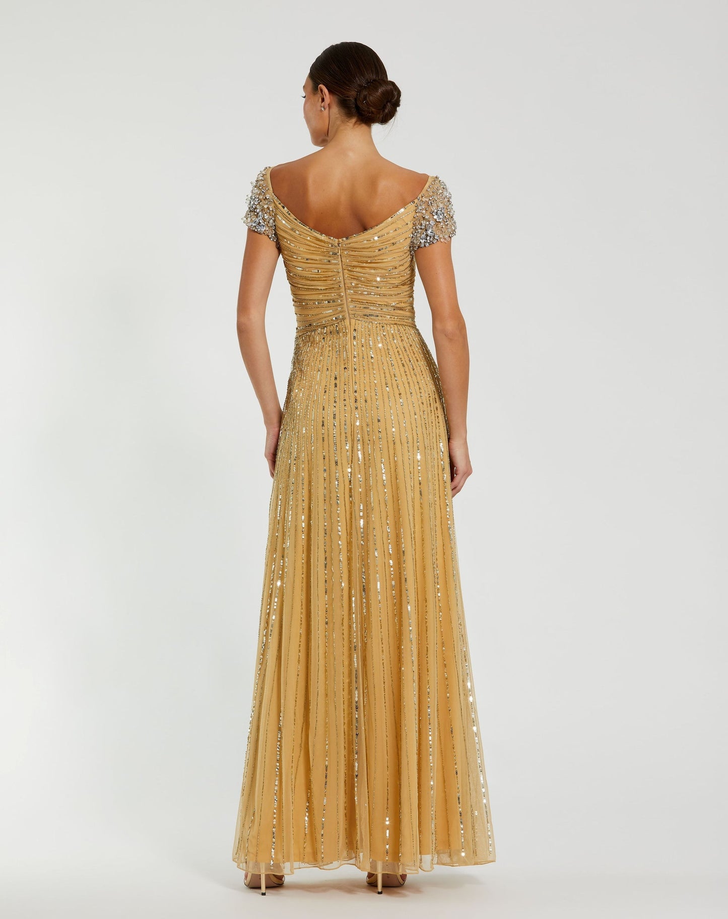 Formal Dresses Long Beaded Formal Evening Sequin Dress Gold