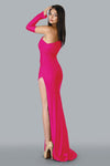 Stella Couture 23150 One Shoulder Long Evening Gown