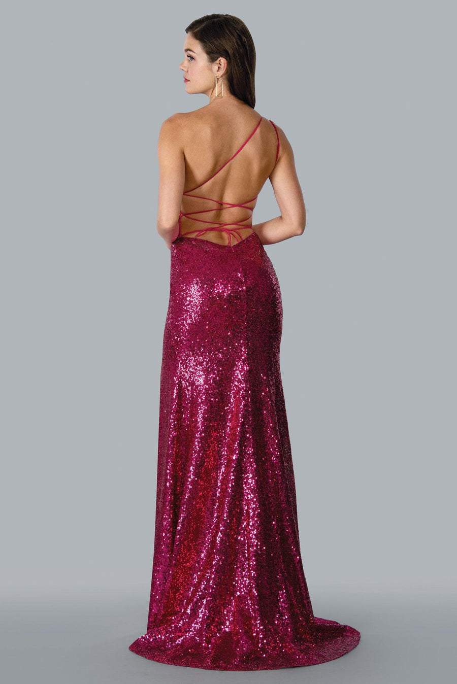 Stella Couture 23153 Sexy Long One Shoulder Prom Dress