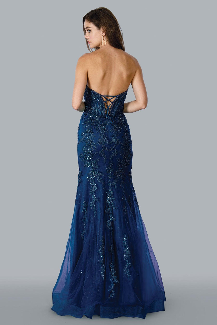 Stella Couture 23157 Strapless Long Evening Gown