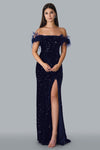 Stella Couture 23167 Long Off Shoulder Prom Dress
