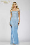 Prom Dresses Formal Long Fitted Slit Prom Dress Blue