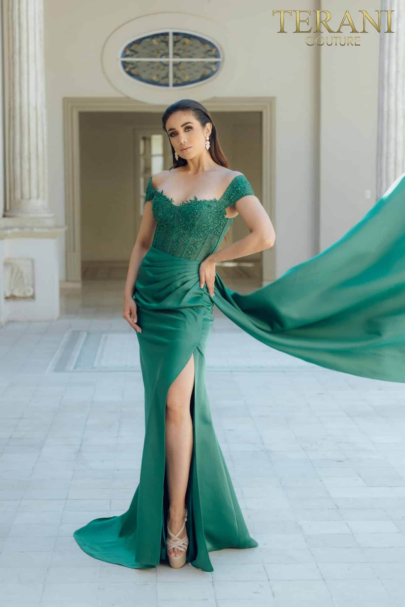 Prom Dresses Prom Long Corset Fitted Formal Dress Emerald
