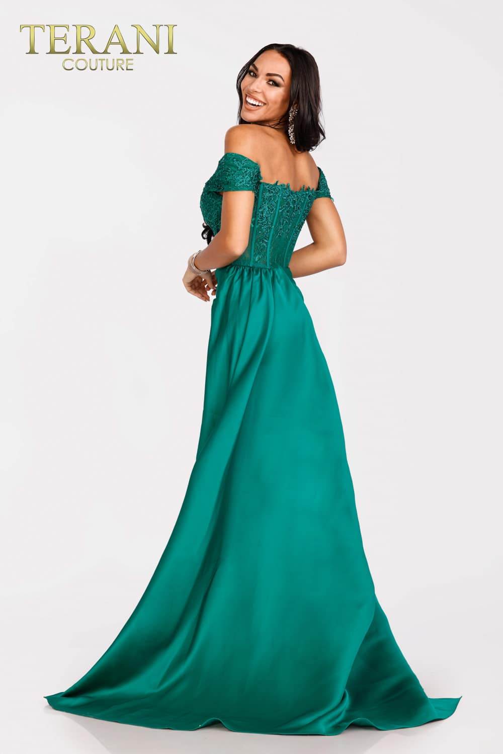 Prom Dresses Prom Long Corset Fitted Formal Dress Emerald