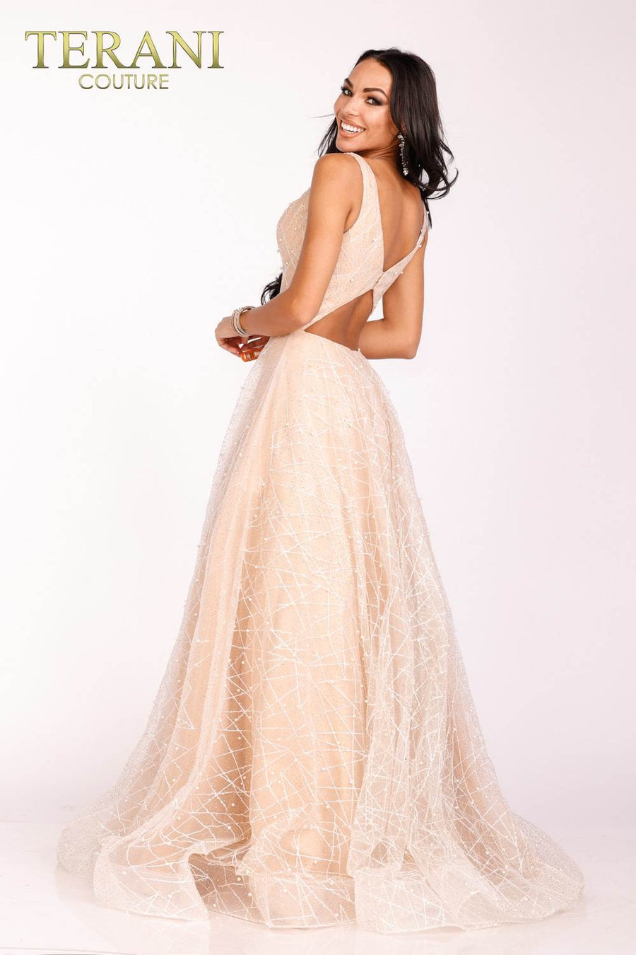 Prom Dresses A Line Long Formal Lace Prom Dress Ivory