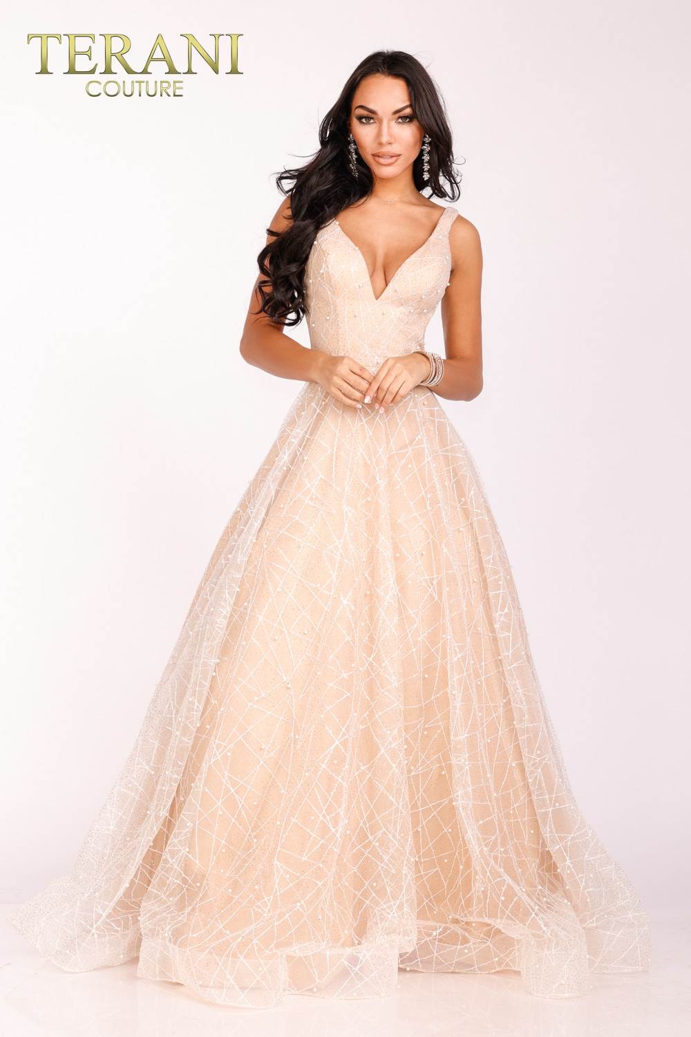 Prom Dresses A Line Long Formal Lace Prom Dress Ivory