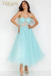 Prom Dresses Tea Length Corset A Line Prom Dress Mint
