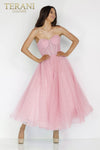 Prom Dresses Tea Length Corset A Line Prom dress Blush