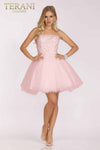 Cocktail Dresses Short Homecoming Beaded Cocktail Dress Pink