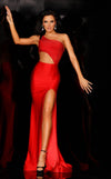 Prom Dresses Prom Long Fitted Slit Evening Formal Dress Red