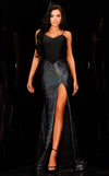 Prom Dresses Formal Long Glitter Slit Prom Dress Black