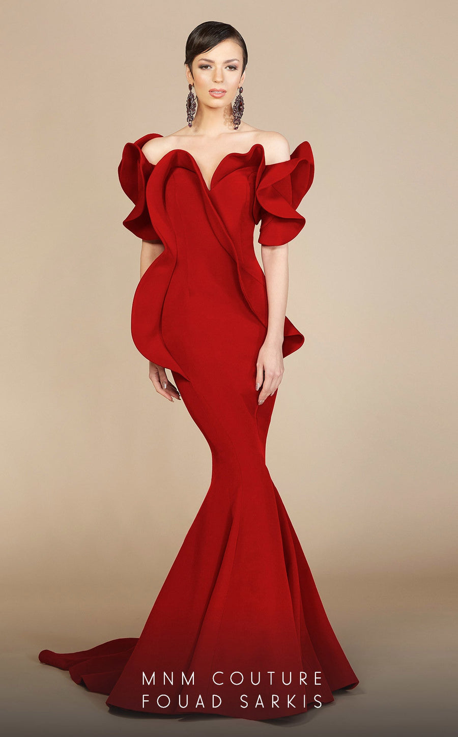 Formal Dresses Long Mermaid Peplum Formal Evening Dress Fuchsia