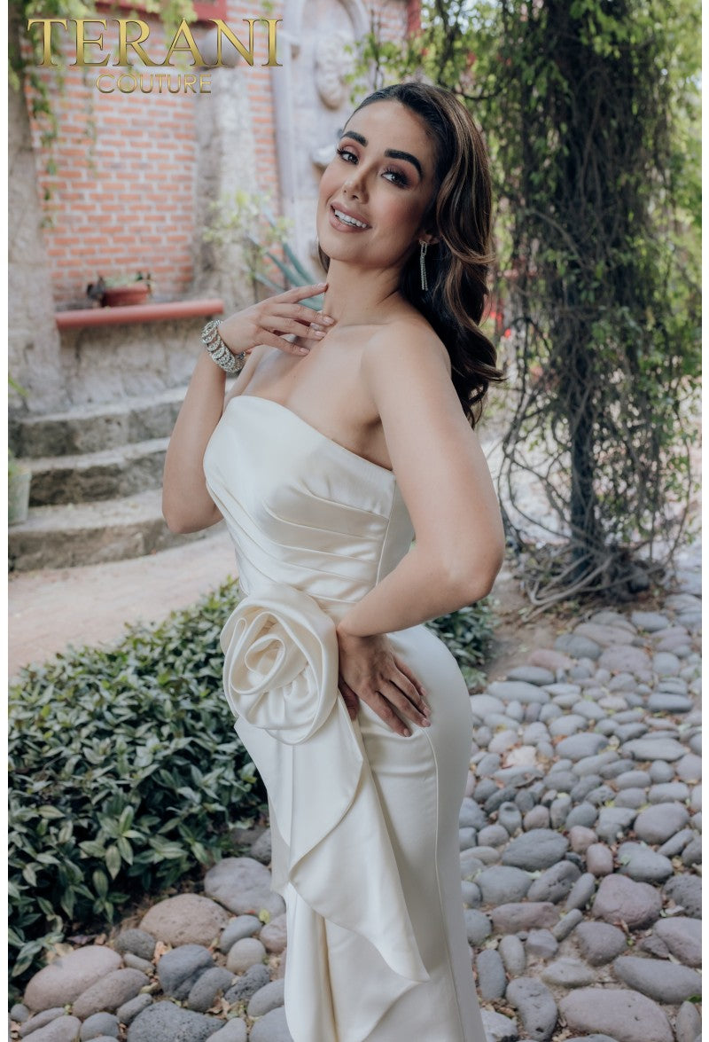 Cocktail Dresses High Low Short Cocktail Ruffle Dress Cream