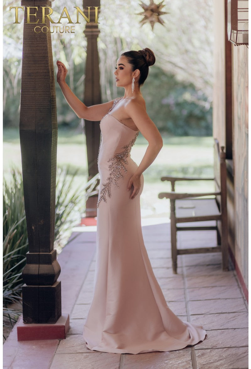 Prom Dresses Long Beaded Formal Prom Mermaid Dress Rose