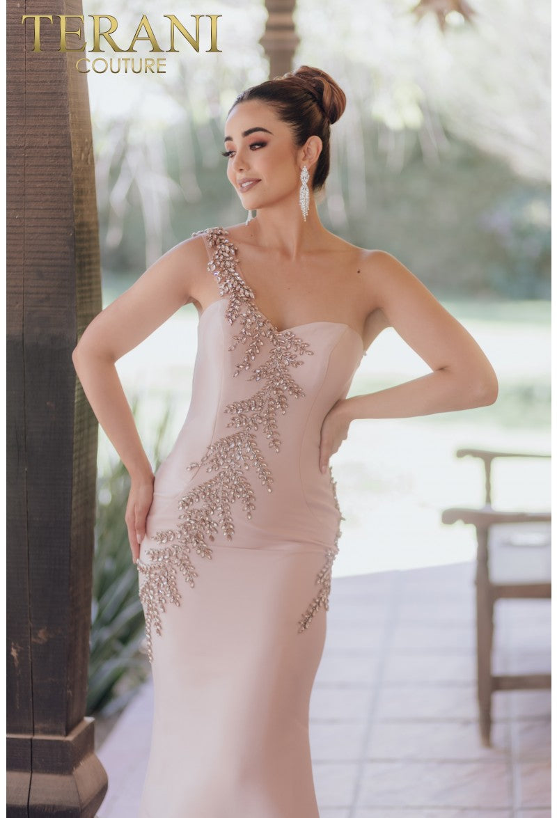 Prom Dresses Long Beaded Formal Prom Mermaid Dress Rose