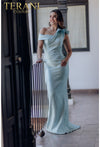 Formal Dresses Long Ruffle Formal Prom Dress Ice Blue