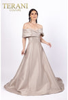 Formal Dresses Long Formal Pleated Ball Gown Taupe