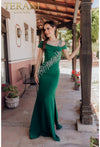 Formal Dresses Long Formal Prom Beaded Dress Emerald