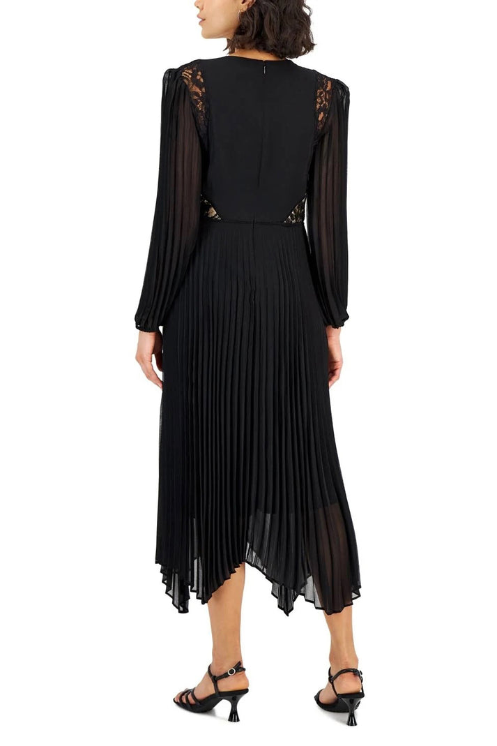 Cocktail Dresses Long Sleeve Lace Cocktail Midi Dress Black