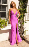 Prom Dresses Prom Fitted Long Slit Formal Dress Orchid