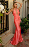 Prom Dresses High Slit Long Formal Prom Dress Coral