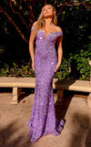 Prom Dresses Long Formal Prom Sequin Dress Lilac