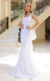 Wedding Dresses Long Glitter Sequin Wedding Dress White