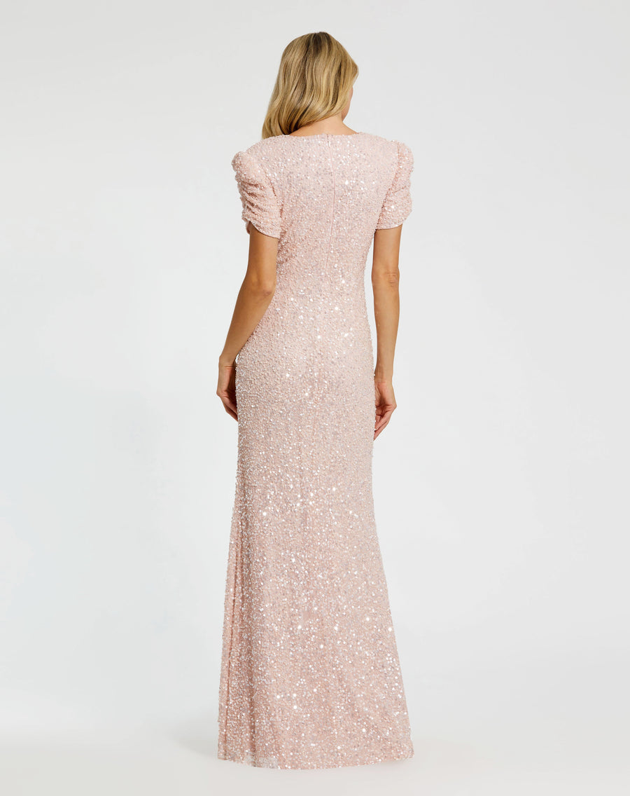 Formal Dresses Long Sequin Formal Evening Gown Blush