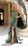 Prom Dresses Fitted High Long Formal Evening Prom Dress Olive