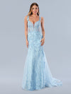 Prom Dresses Beaded Formal Long Prom Dress Blue
