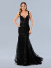 Prom Dresses Beaded Formal Long Prom Dress Black