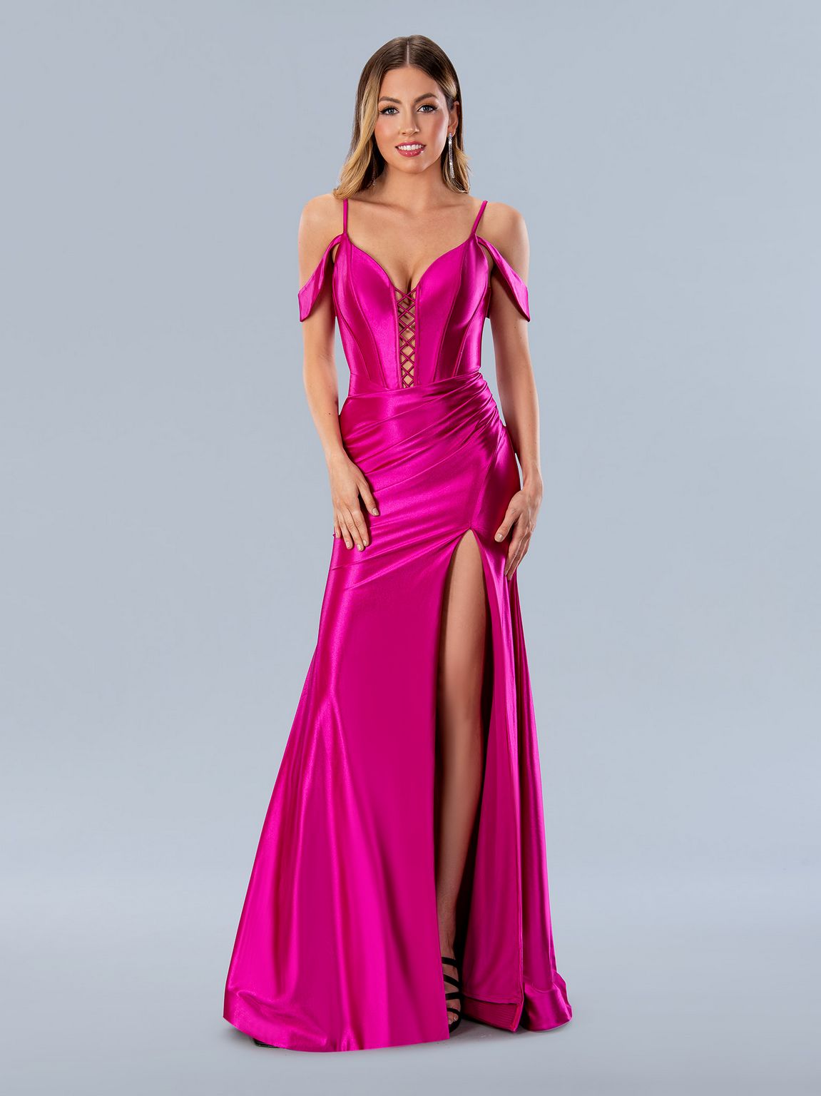 Prom Dresses Long Fitted Formal Prom Dress Fuchsia