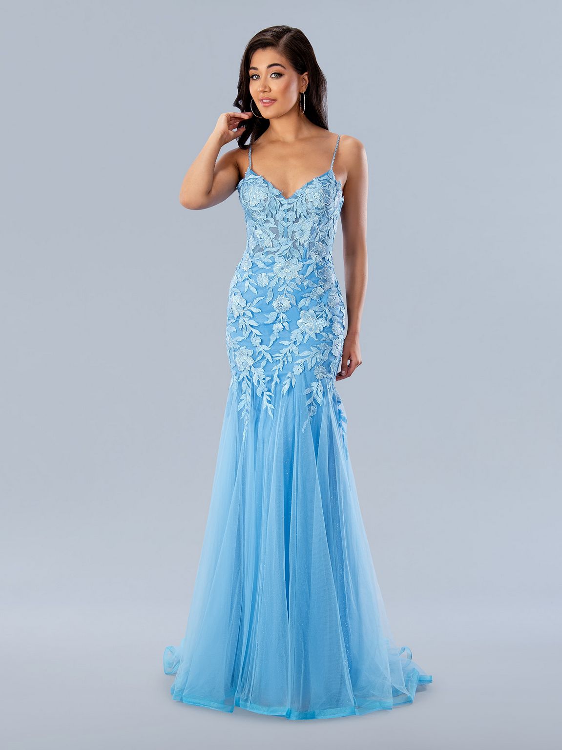 Prom Dresses Long Formal Prom Glitter Dress Blue
