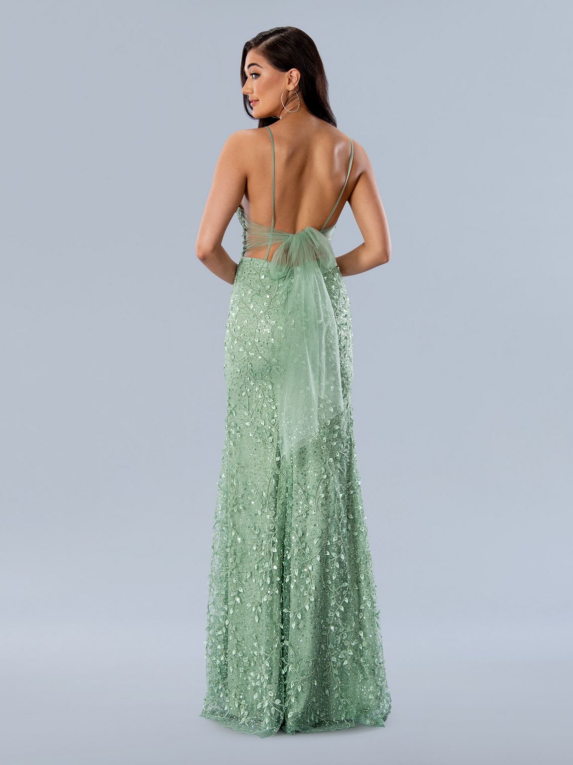 Prom Dresses Long Formal Beaded Prom Applique Dress Green