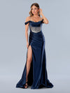 Prom Dresses Long Formal Prom Beaded Dress Navy