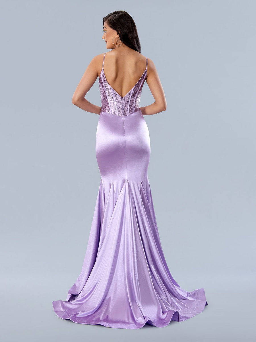 Prom Dresses Formal Long Prom Fitted Dress Lilac