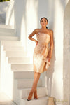 Cocktail Dresses Evening Short Cocktail Dress Blush Gold