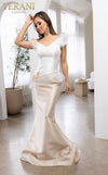 Formal Dresses Long Trumpet Evening Formal Dress Ivory Champagne