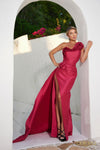 Formal Dresses Asymmetrical Formal Evening Long Dress Fuchsia