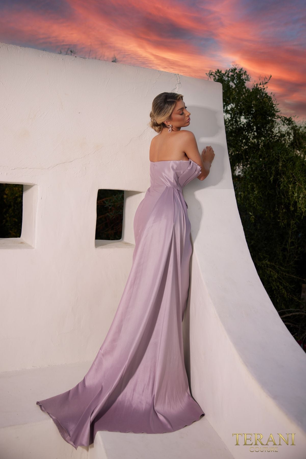 Formal Dresses Asymmetrical Formal Evening Long Dress Mauve