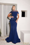 Mother of the Bride Dresses  Long Trumpet Formal Mother of the Bride Dress Navy