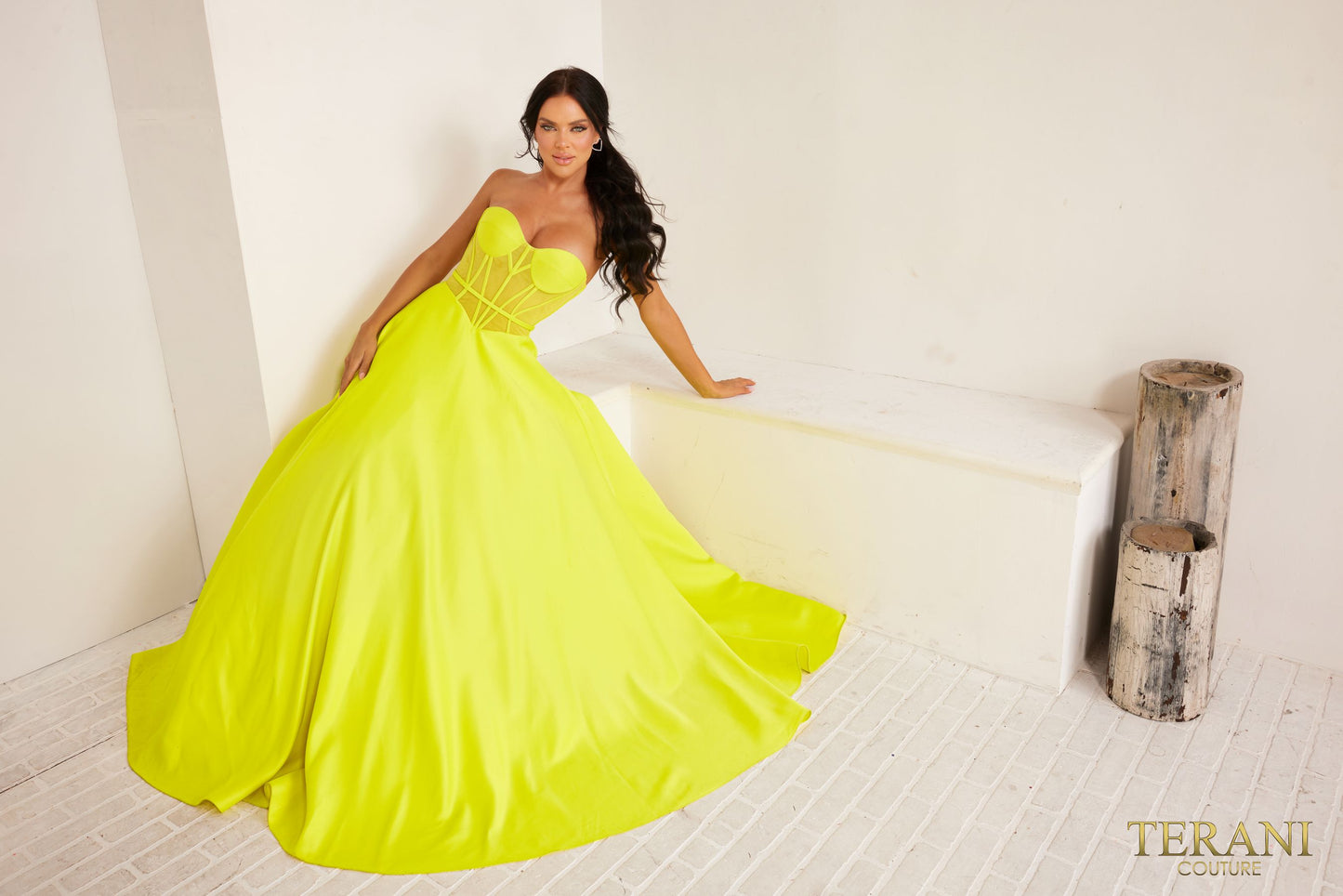 Prom Dresses Long A Line Prom Gown Chartreuse