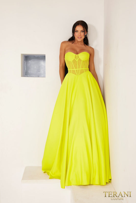 Prom Dresses Long A Line Prom Gown Chartreuse