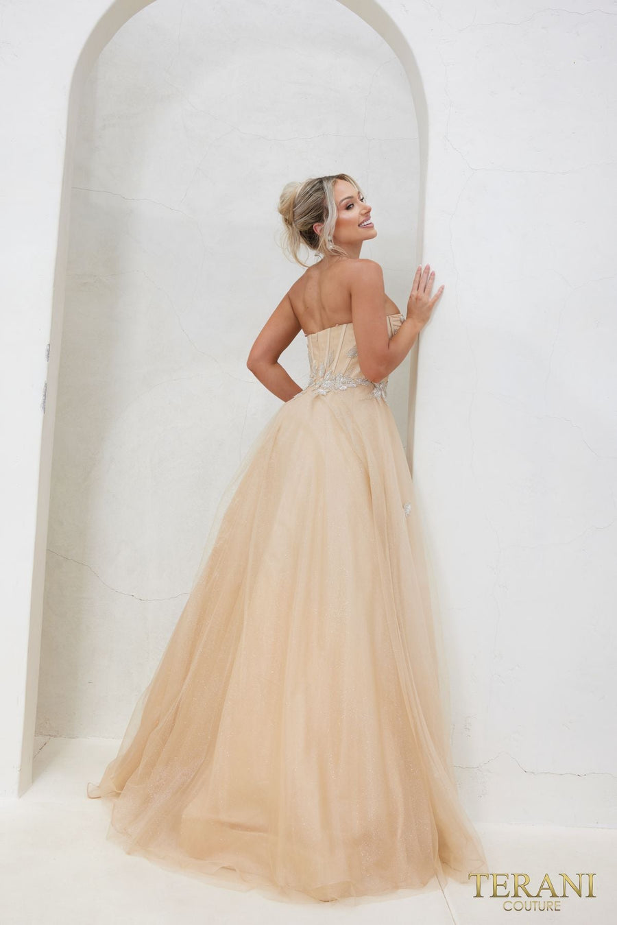 Prom Dresses Glitter Dress Prom Ballgown Champagne