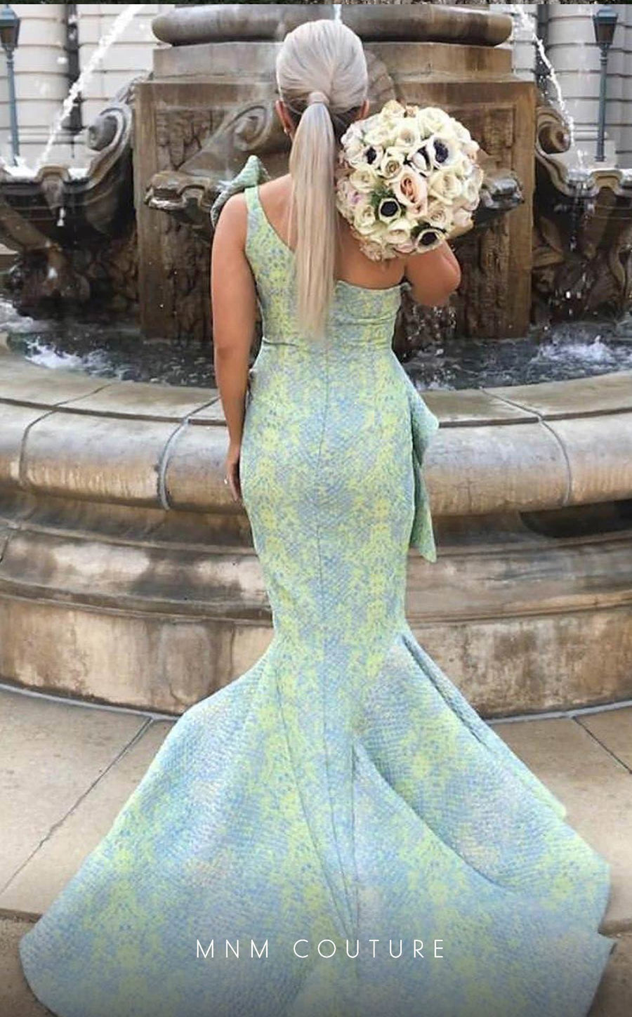 Formal Dresses Formal Long Mermaid Ruffle Evening Prom Dress Mint