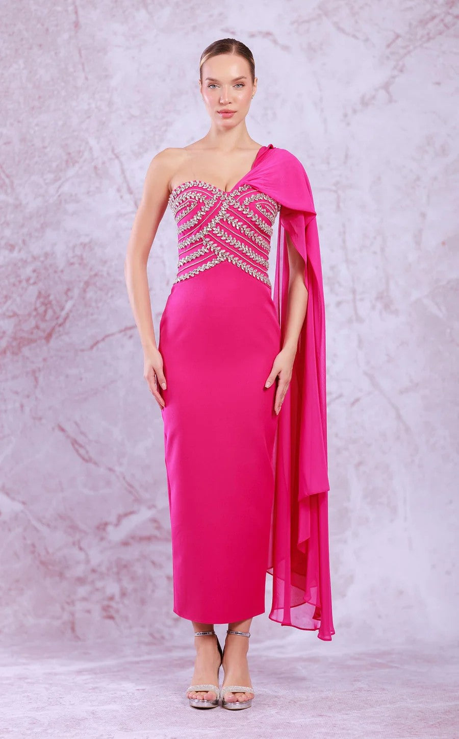 Prom Dresses Fitted Long Formal Prom Dress Fuchsia
