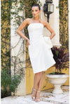 Cocktail Dresses Short Back Slit Fitted  Cocktail Dress Ivory