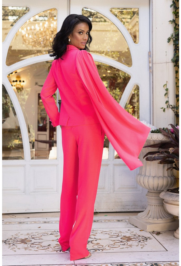 Pant Suit Beaded Long Pant Suit Fuchsia