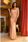 Mother of the Bride Dresses Long Fitted Evening Formal Dress Blush