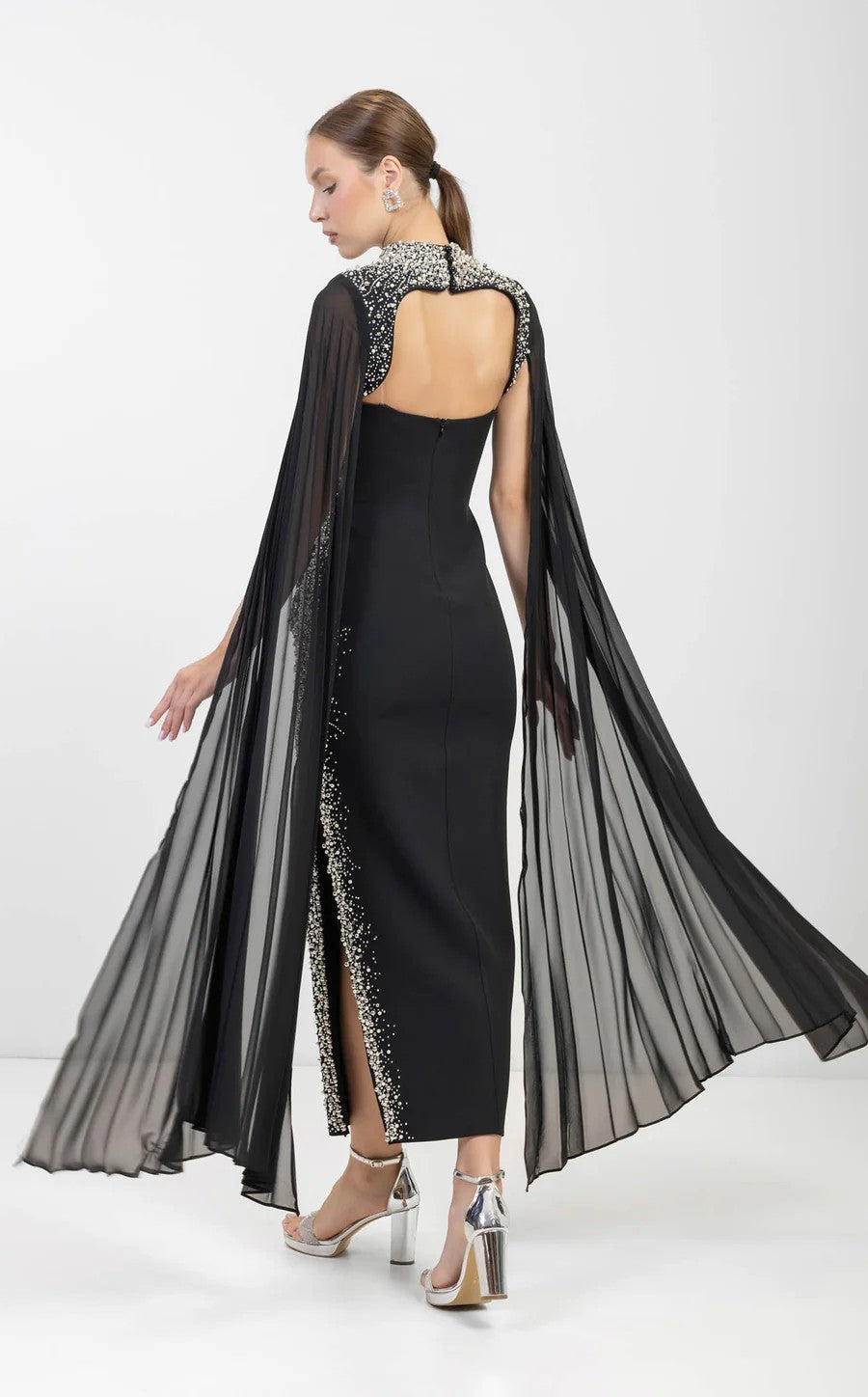 Prom Dresses Long Fitted Formal Prom Slit Dress Black